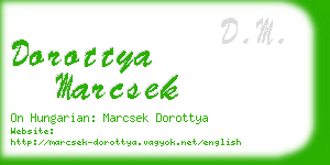 dorottya marcsek business card